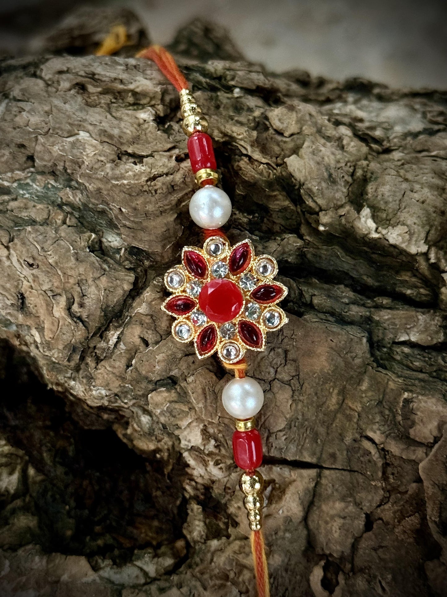 Ruby & Rhodolite Garnet Rakhi