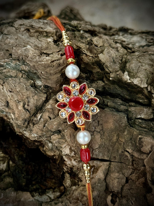 Ruby & Rhodolite Garnet Rakhi