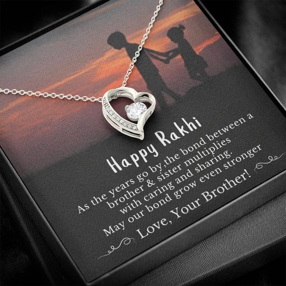 Best Rakhi Gift For Younger Sister - 925 Sterling Silver Necklace Gift