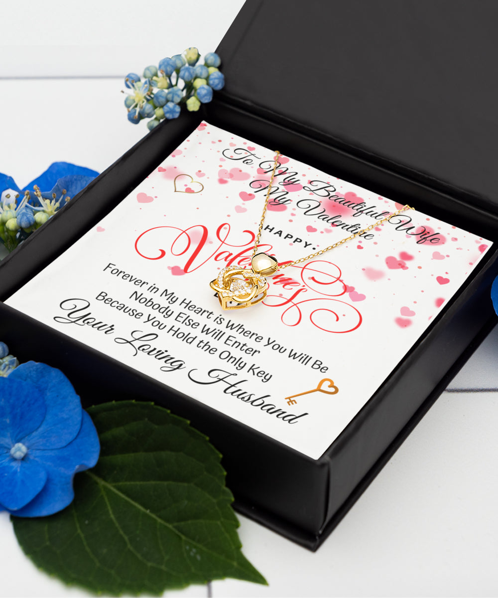Beautiful Valentines Gift For Wife - Dancing Heart Necklace