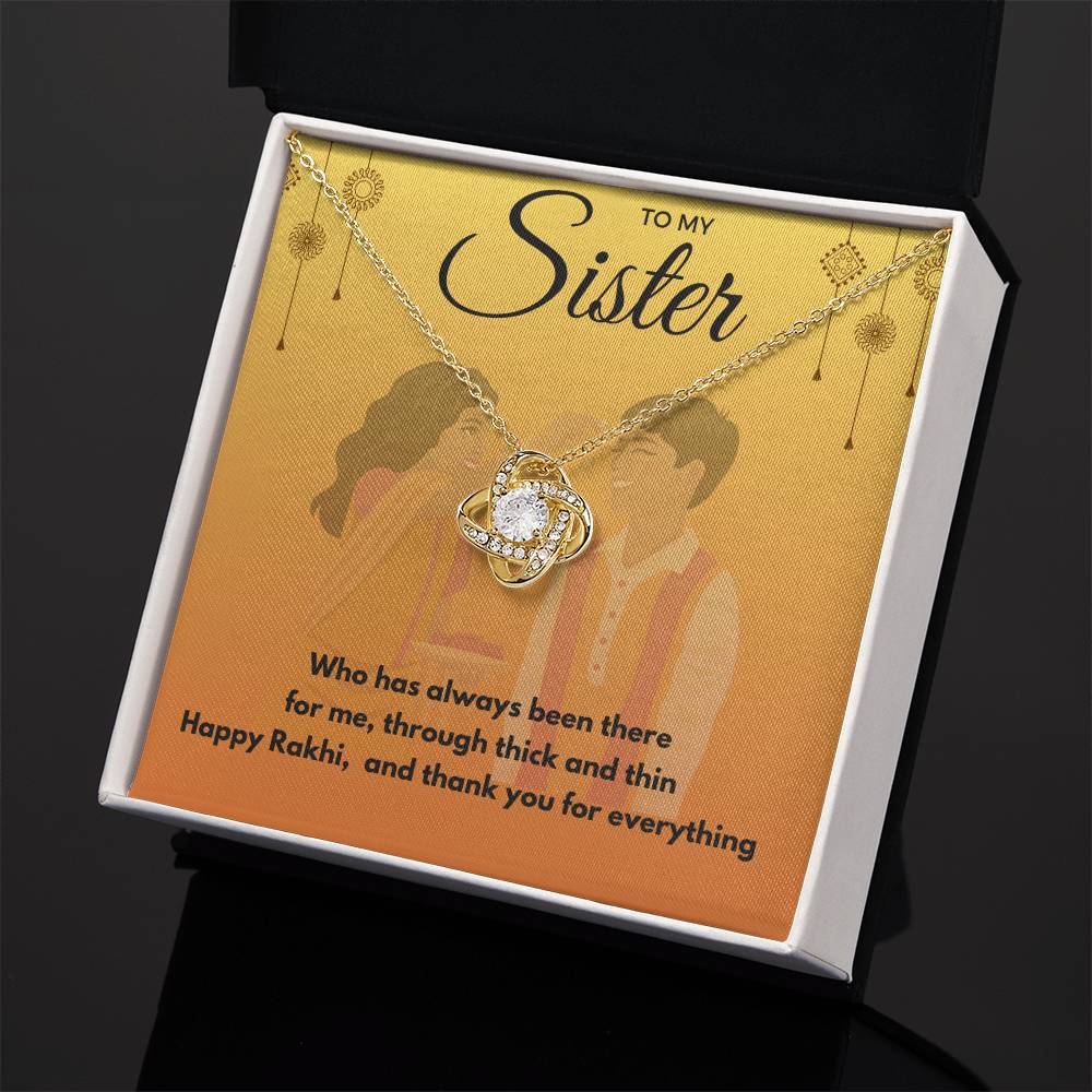 "..Thank you for everything.." | Thoughtful Rakhi Gift For Sister - 925 Sterling Silver Necklace