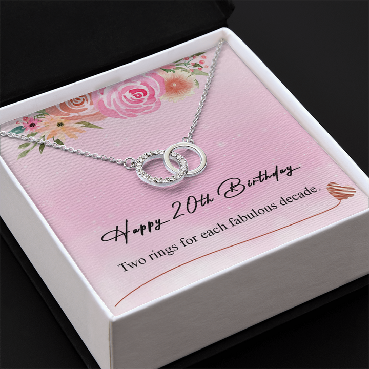 Beautiful 20th Birthday Gift - Dual Circlet Necklace