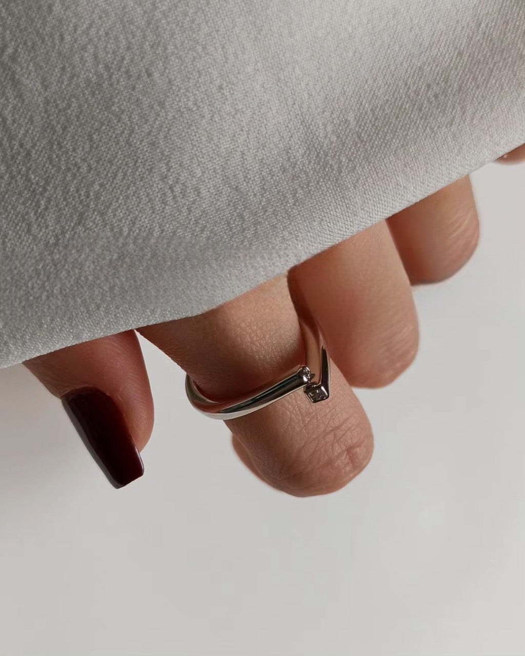 Open Adjustable Silver Ring