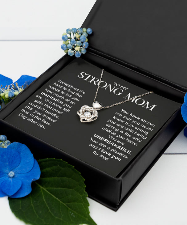 Beautiful Gift For My Strong Mom - Dancing Heart Necklace