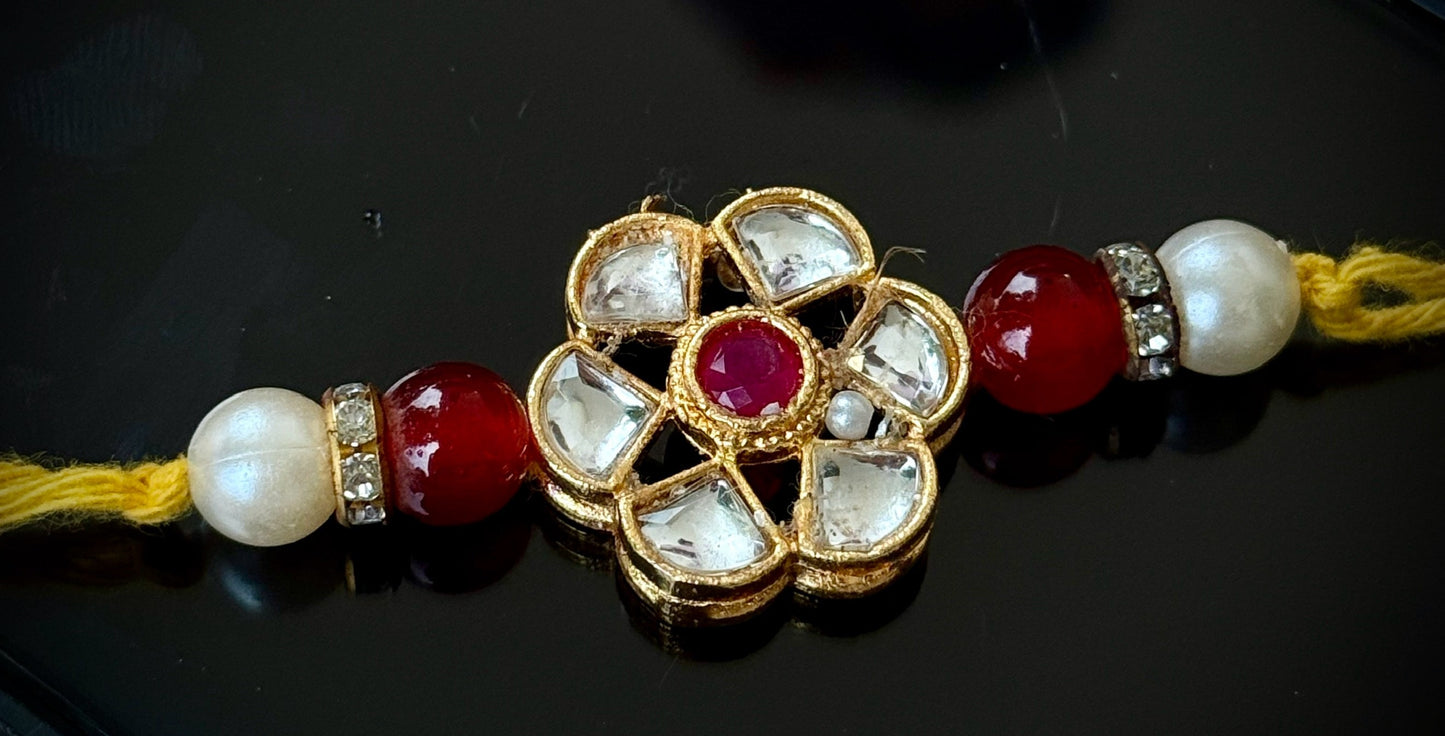 Polki with African Ruby Rakhi