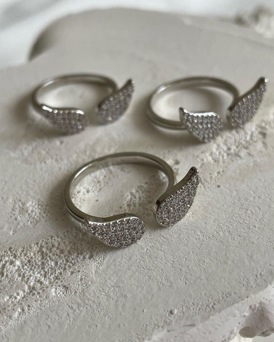 Wings Pure Silver Adjustable Ring