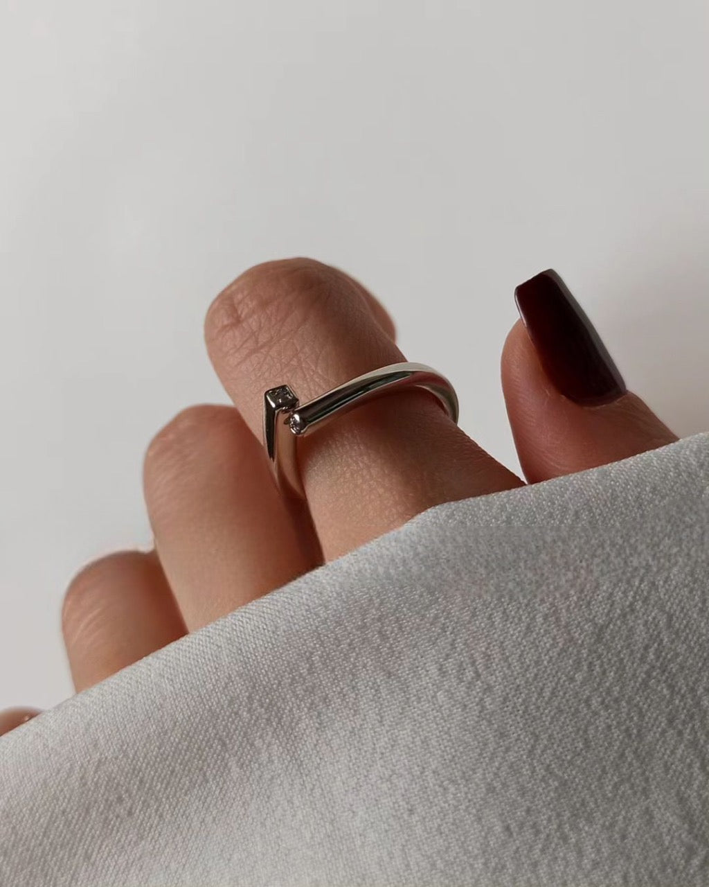 Open Adjustable Silver Ring