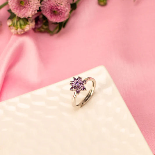 Exotic Flower Ring - 925 Silver