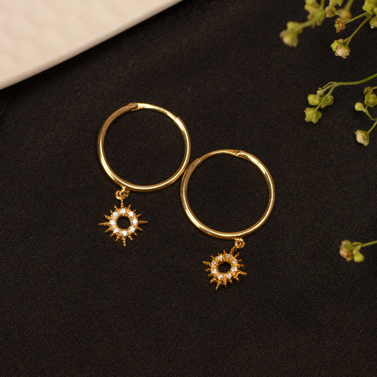 Sun Drop Earrings - 925 Silver