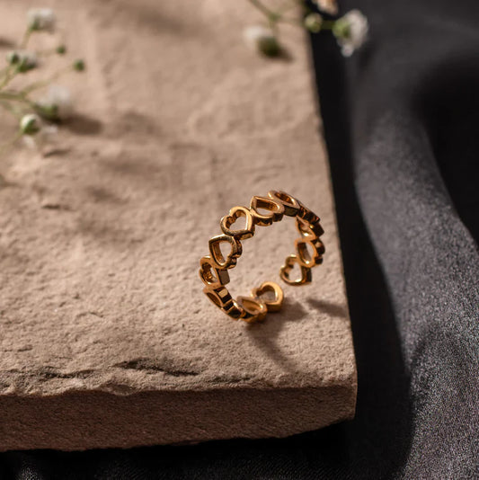 Connected Hearts Ring - 925 Silver