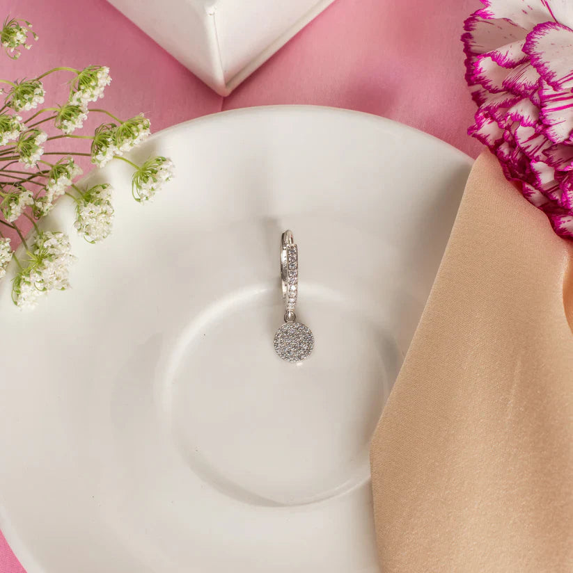 Flat Drop Earrings - 925 Silver