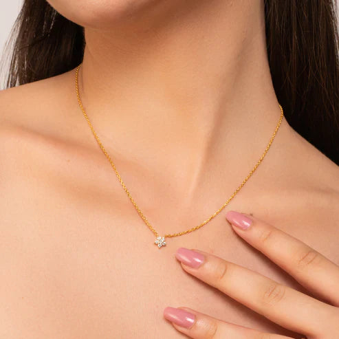Classic Flower Necklace - 925 Silver