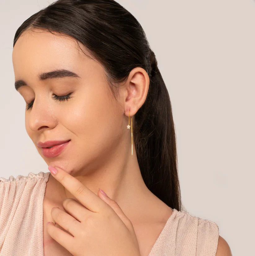Star Dangler Earrings - 925 Silver