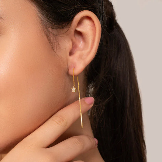 Star Dangler Earrings - 925 Silver