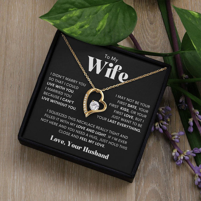 Special Gift For Your Wife - Silver Heart Necklace Gift