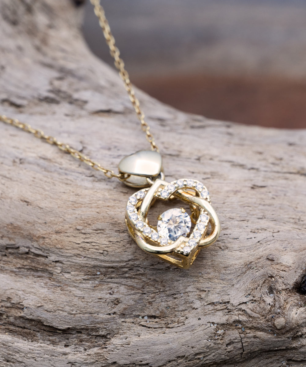 Beautiful Valentines Gift For Wife - Dancing Heart Necklace