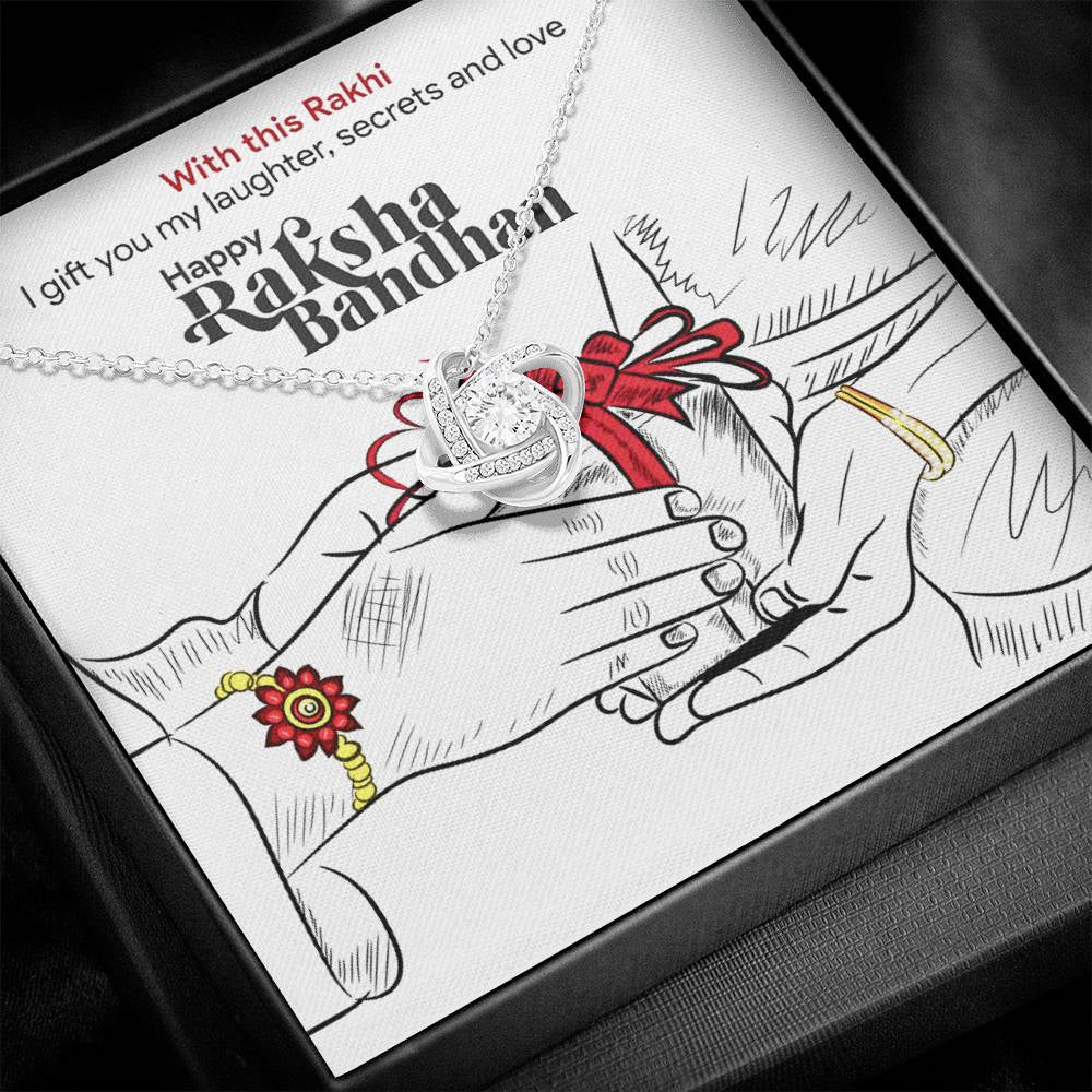 Elegant Rakhi Gift For Sister 2025 - 925 Sterling Silver Necklace Gift