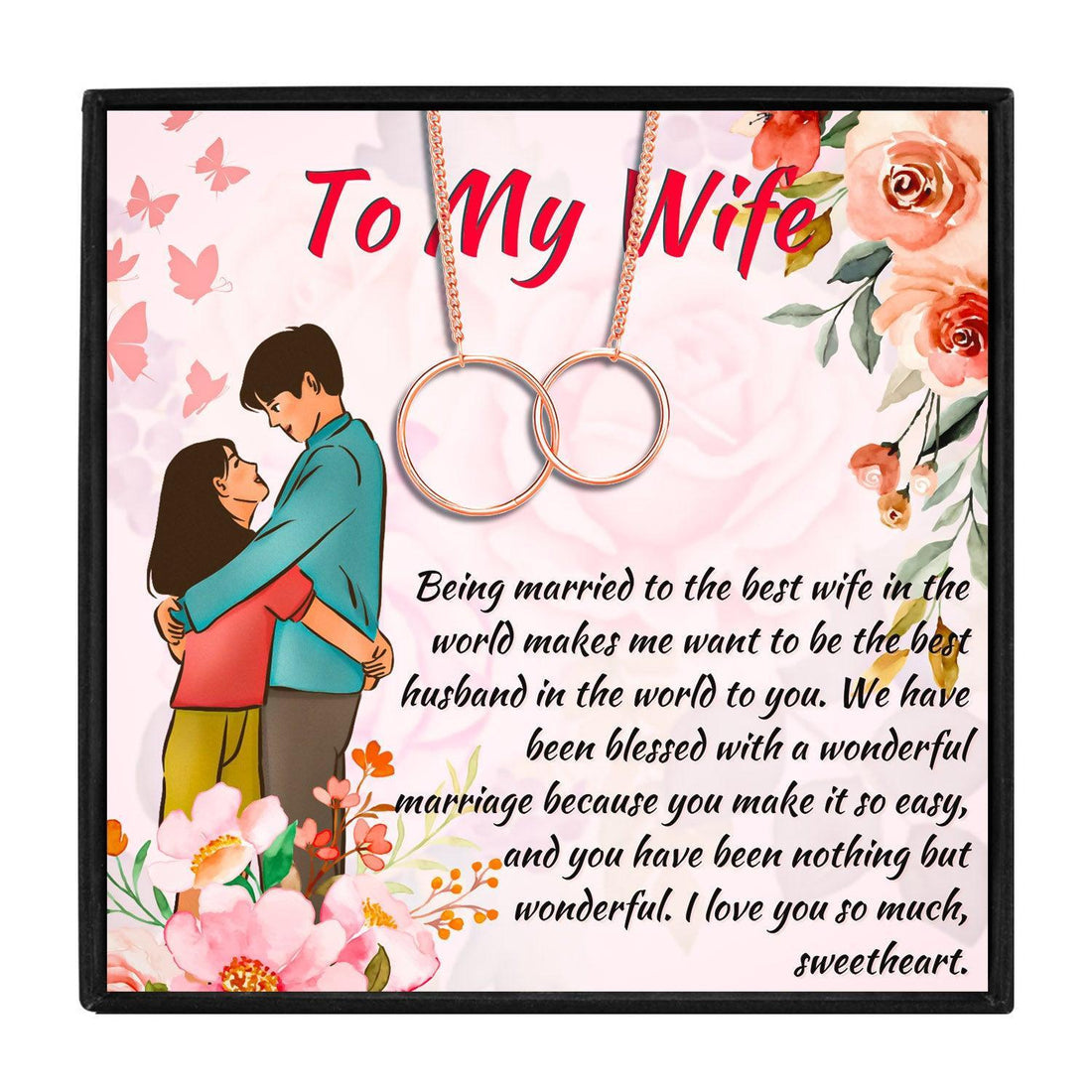 Beautiful Wife To My Beautiful Wife - Dual Circlet Necklace