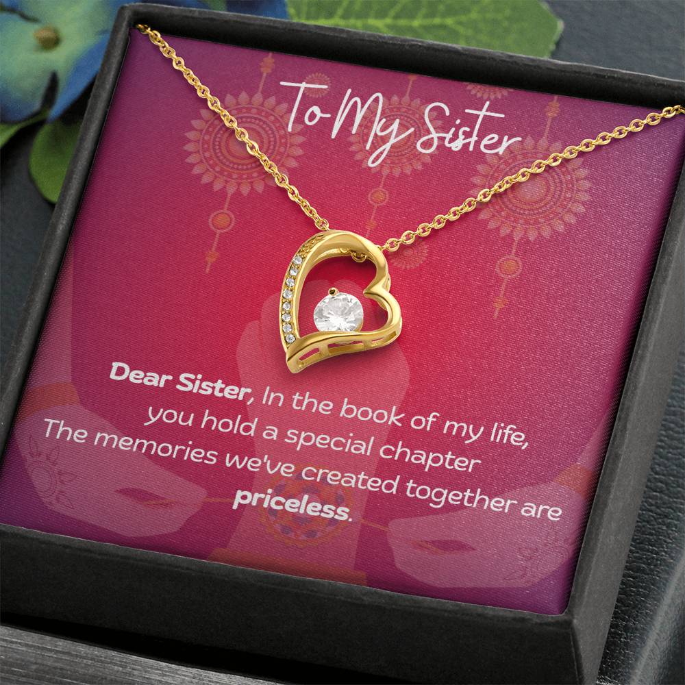 ".You hold a special chapter.." | Top Rakhi Gift For Sister 2025 - 925 Sterling Silver Necklace Gift