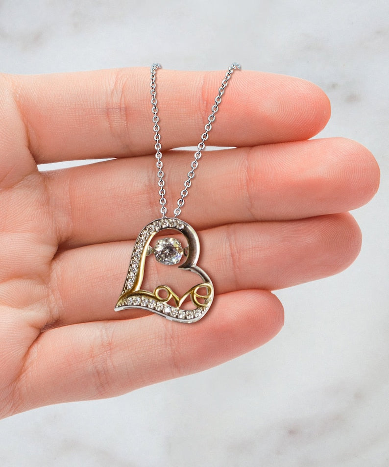 Love Heart Pure Silver Necklace