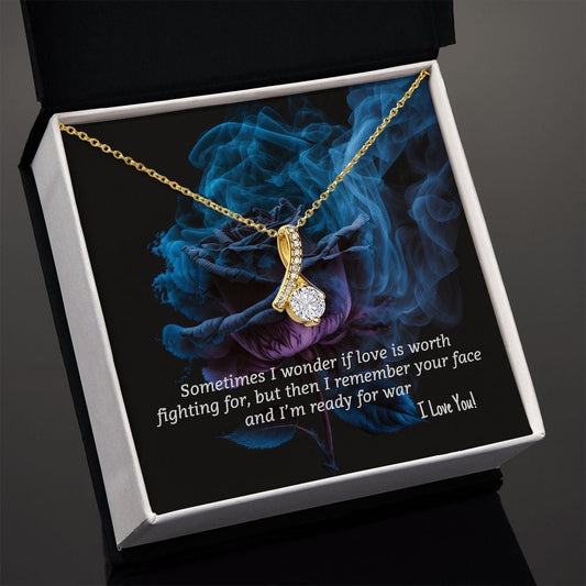 Unique Gift For My Love - Converse Solitaire Necklace
