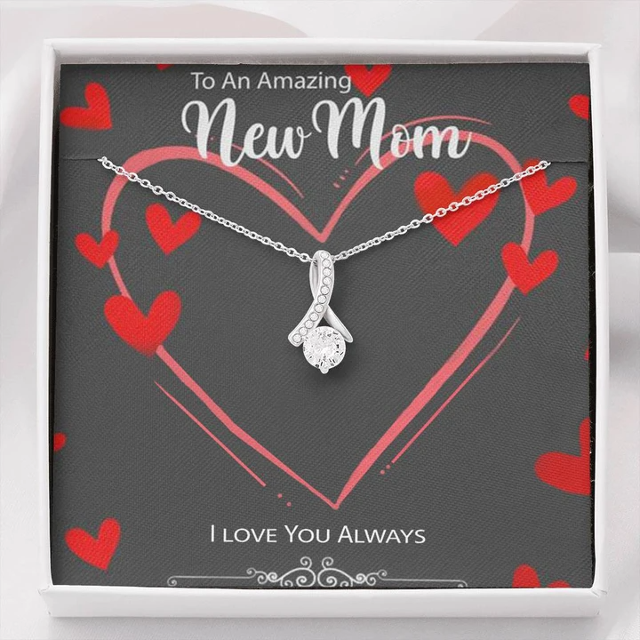 Best Gift for Mother - Ribbon Love Necklace