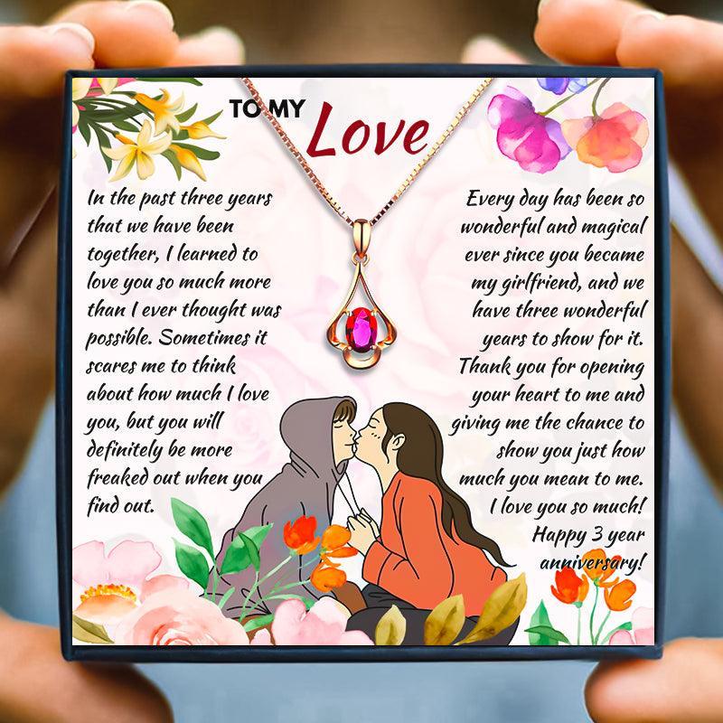 Special Gift To My Love - Red Stone Necklace