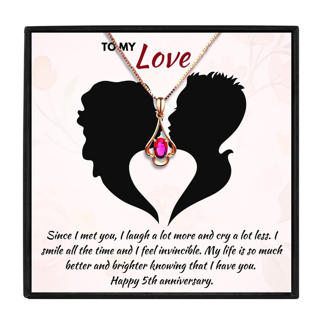 Beautiful Gift To My Love - Red Stone Necklace