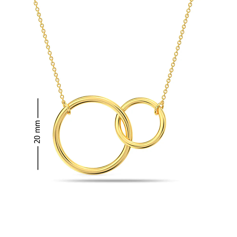 Dual Circlet 925 Sterling Silver Necklace