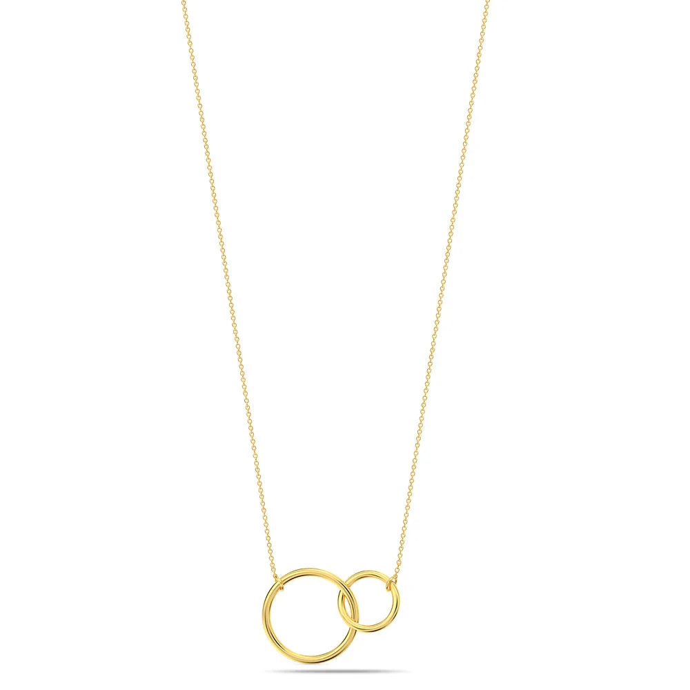 Dual Circlet 925 Sterling Silver Necklace
