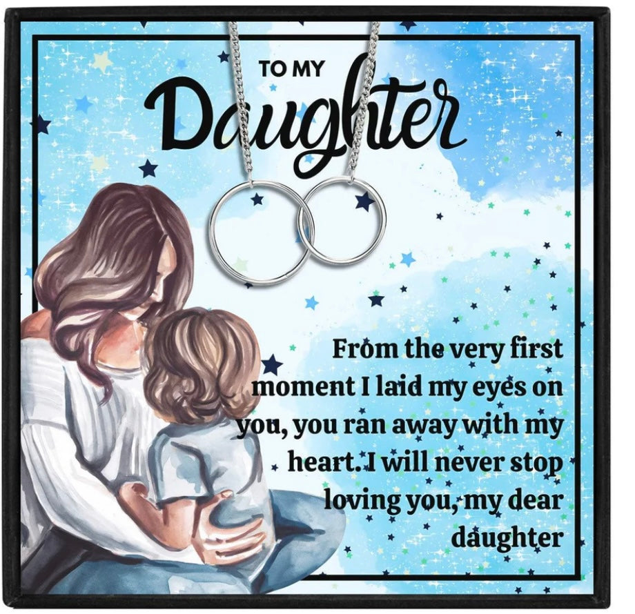 Beautiful Gift To My Beautiful Daughter - Dual Circlet Necklace