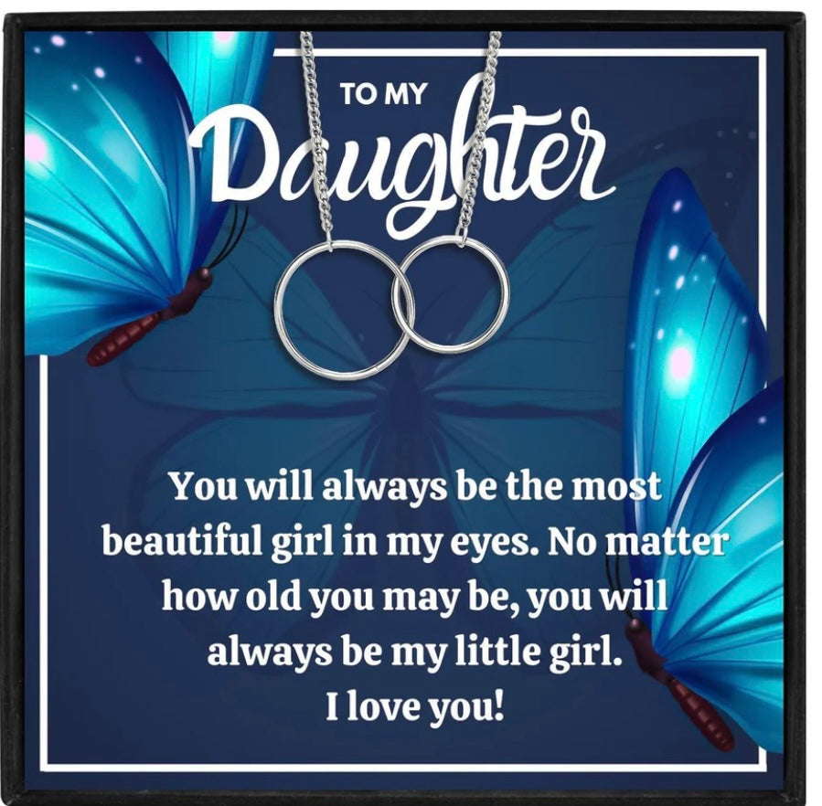 Beautiful Gift To My Beautiful Daughter - Dual Circlet Necklace