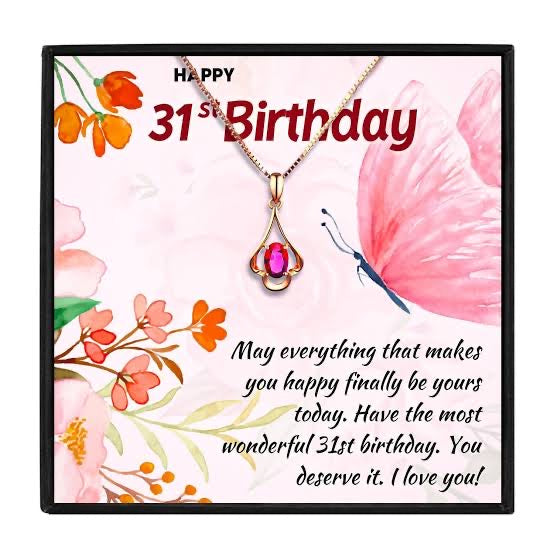 Amazing Birthday Gift - Red Stone Necklace