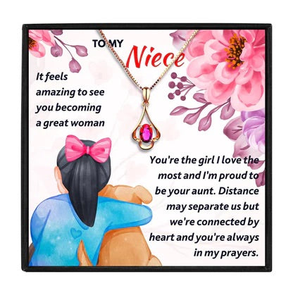 Beautiful Gift To My Niece - Red Stone Necklace
