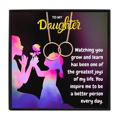 Amazing Gift To My Beautiful Daughter - Dual Circlet Necklace