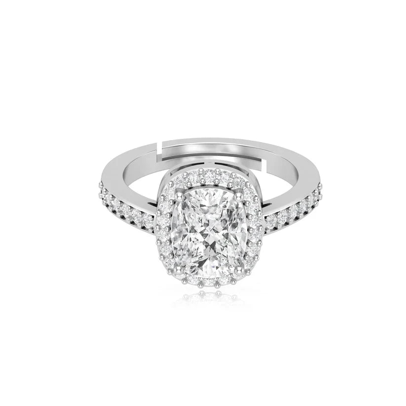 Queen Solitaire Ring - 925 Silver