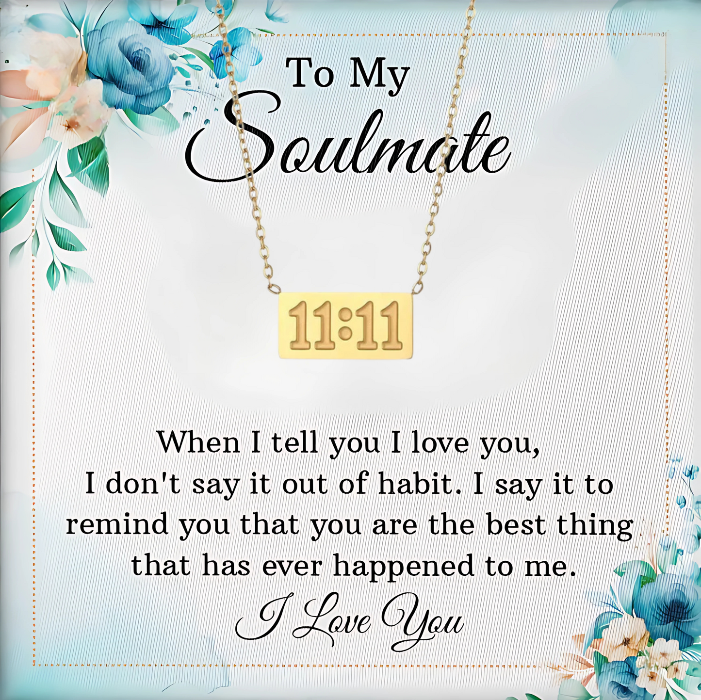 Most Heartfelt Gift for Soulmate 1111 Angel Number 925 Silver Necklace