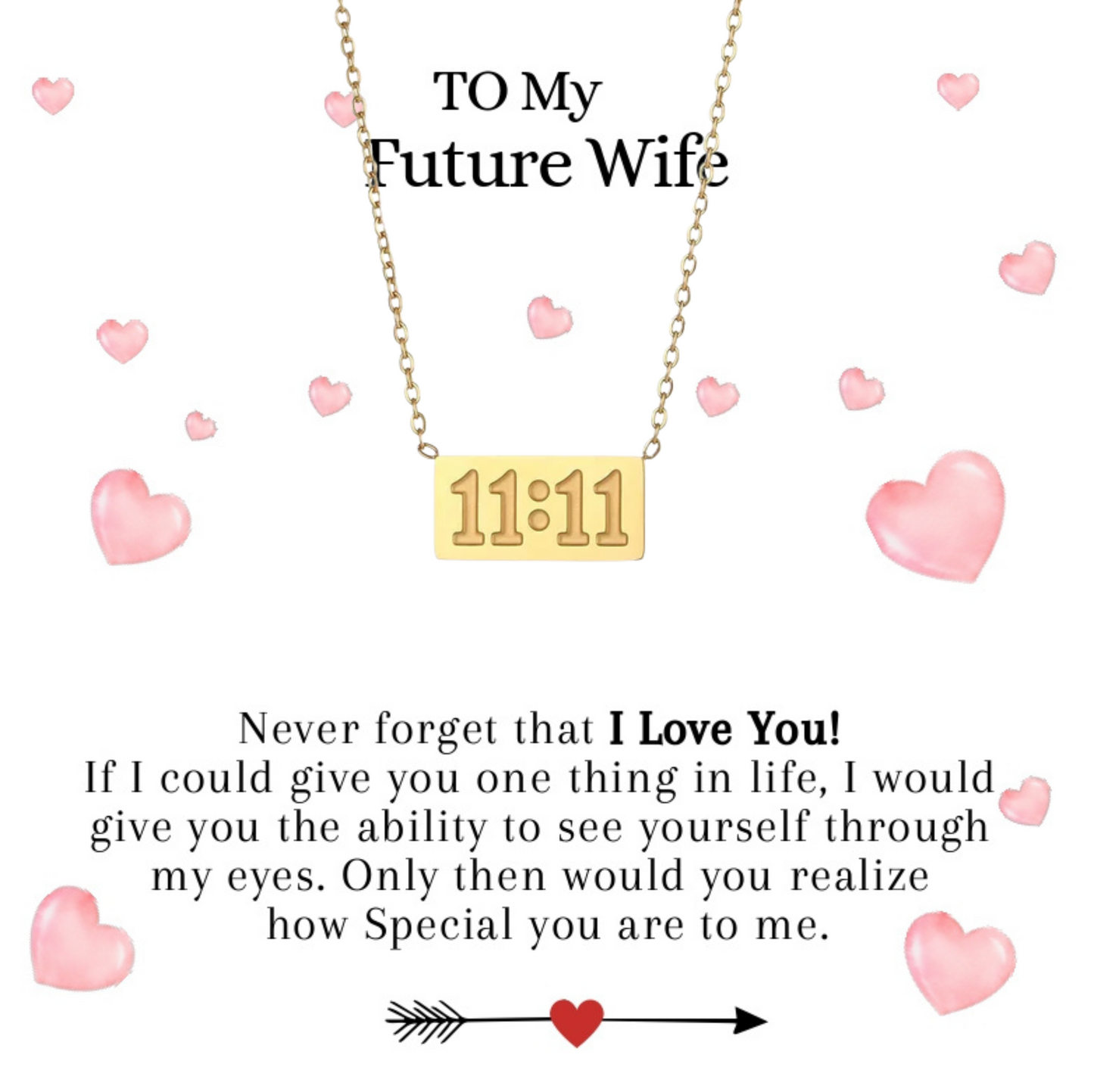 Special Heartfelt Gift for Fiancé & Girl friend 1111 Angel Number 925 Silver Necklace
