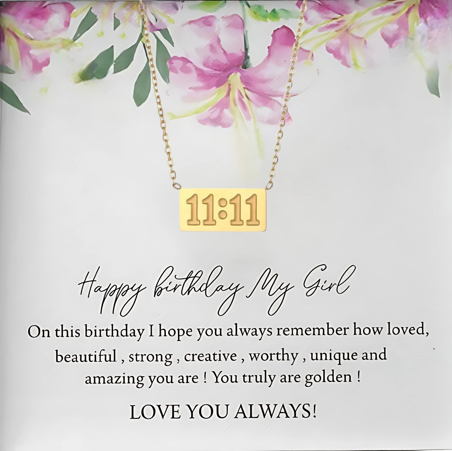 Heartfelt Birthday Gift for Soulmate 1111 Angel Number 925 Silver Necklace