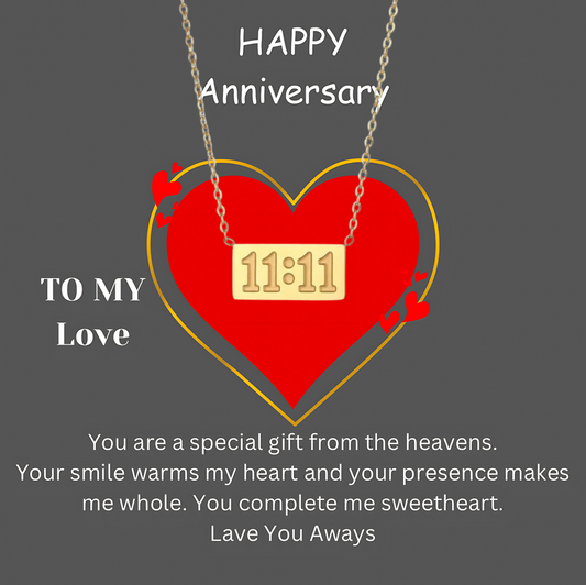 Anniversary Gift for Soulmate 1111 Angel Number 925 Silver Necklace