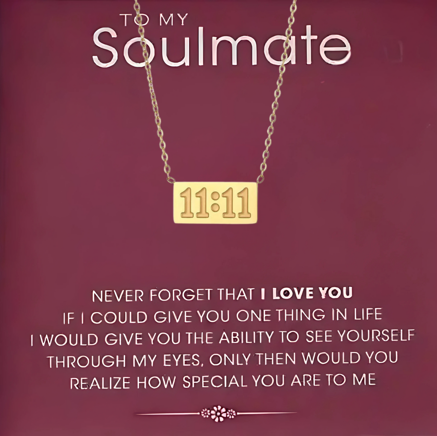 Unforgettable Gift for Soulmate 1111 Angel Number 925 Silver Necklace