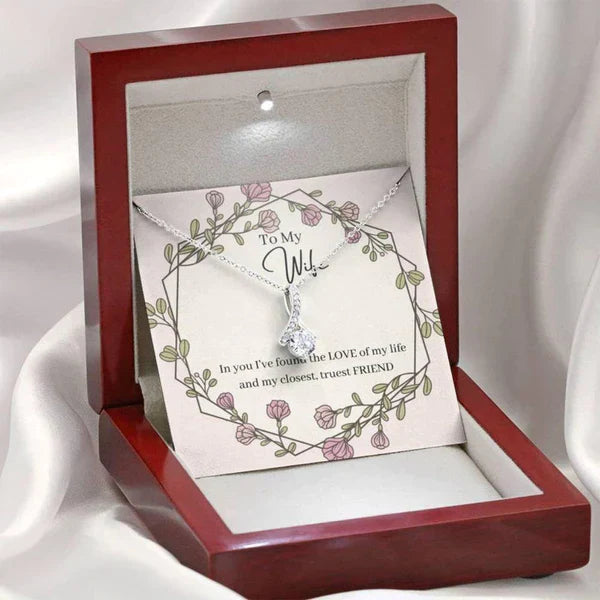 Exclusive Beautiful Gift for Wife - Ribbon Love Necklace