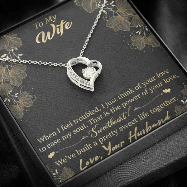 Romantic Gift for Wife Online - 925 Sterling Silver Pendant With Message Card