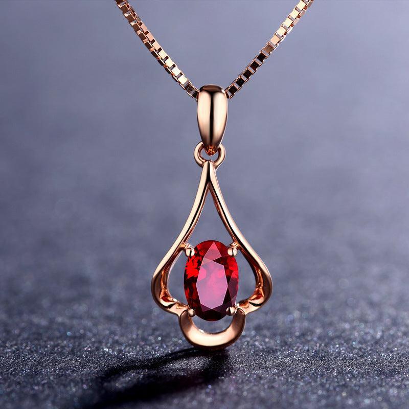 Special Gift To My Love - Red Stone Necklace