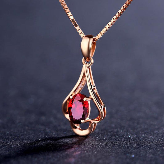 26th Birthday Special Gift - Red Stone Necklace