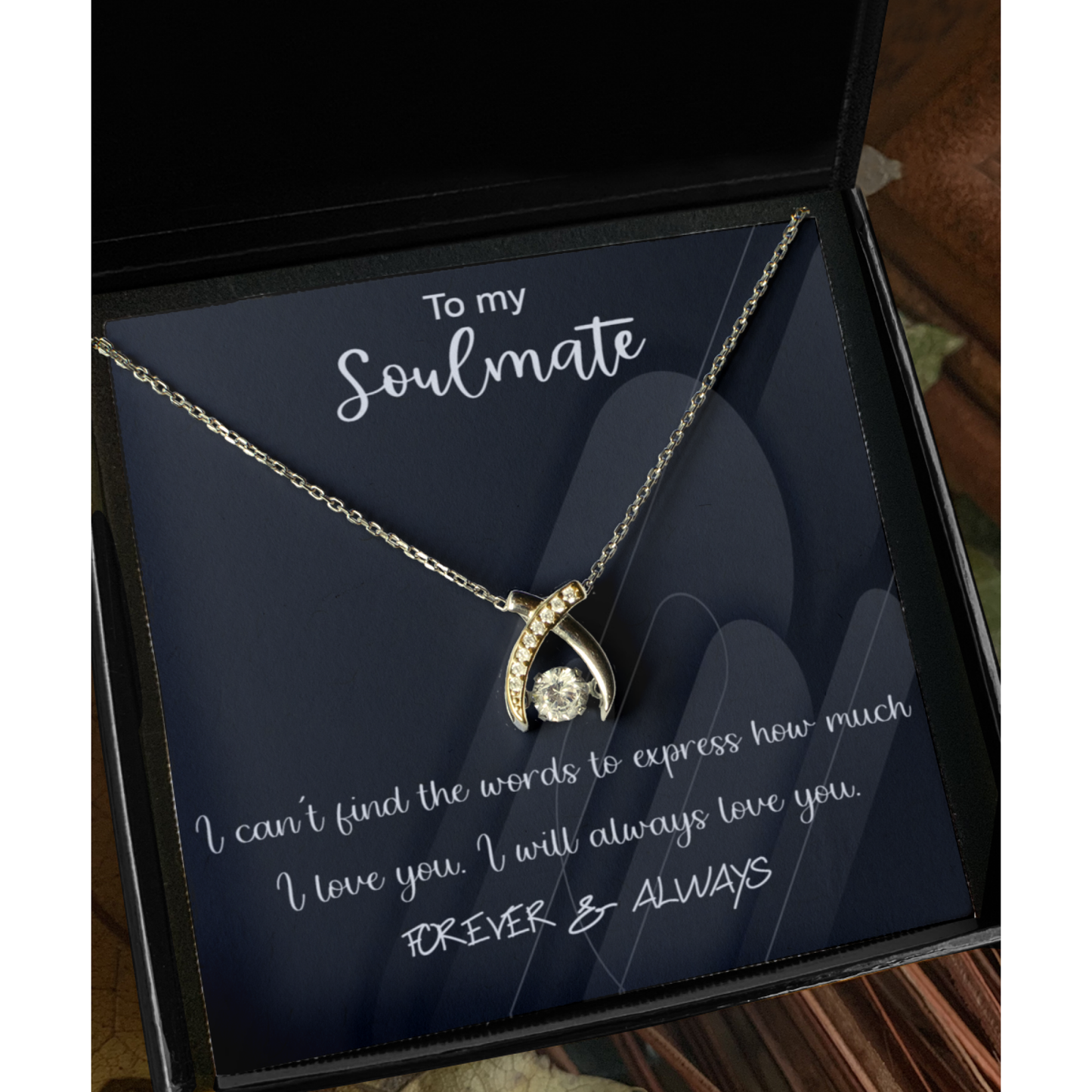 Beautiful Gift To My Soulmate - Wishbone Necklace