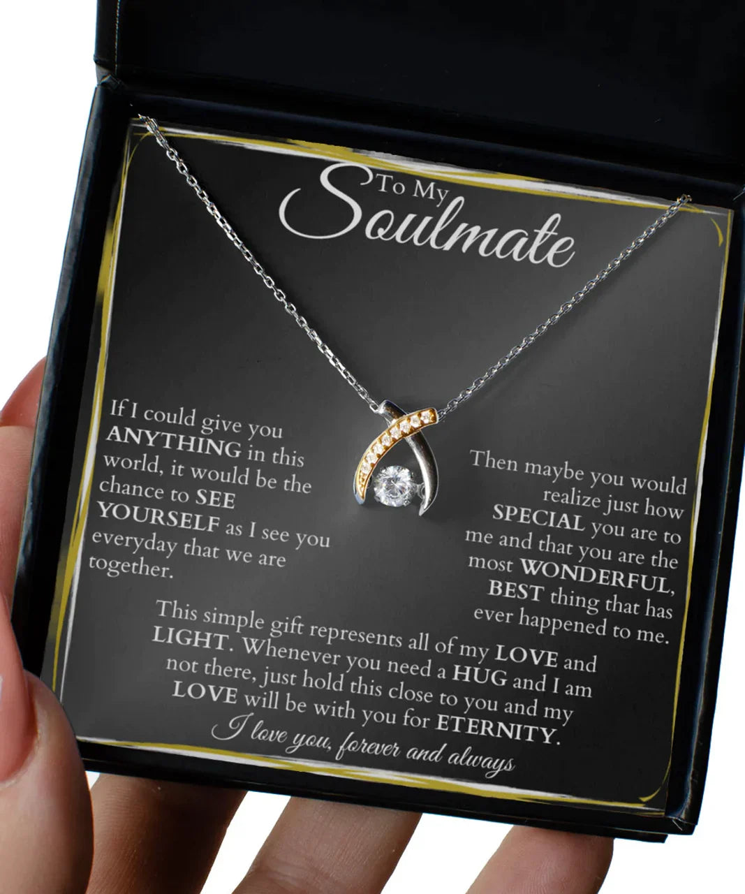 Special Gift To My Special One - Wishbone Necklace