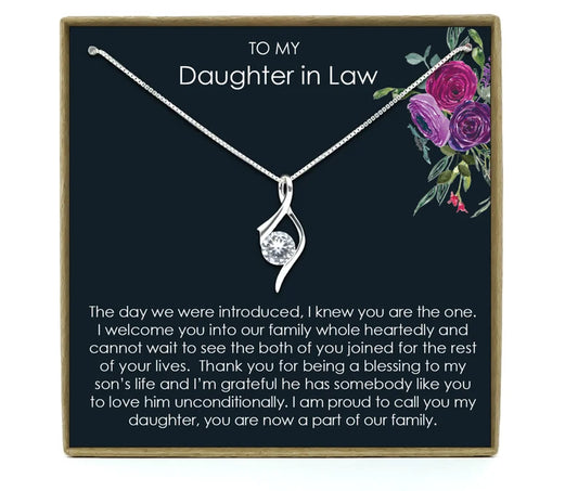 Special Gift For Daughter In Law - Curl $ Necklace