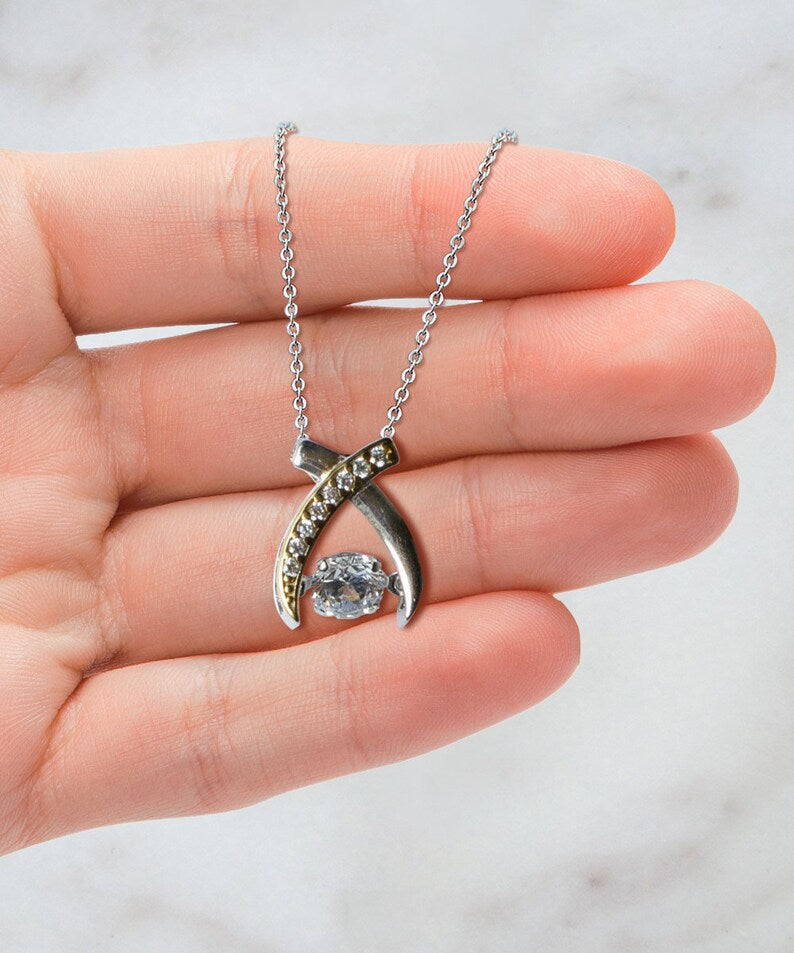 Beautiful Gift For My Blood Sister - Wishbone Necklace