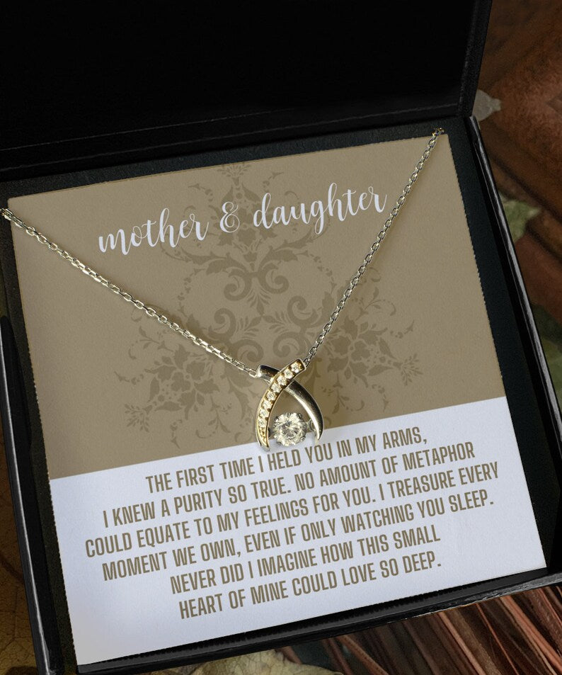 Special Gift For Mother & Daughter - Wishbone Necklace